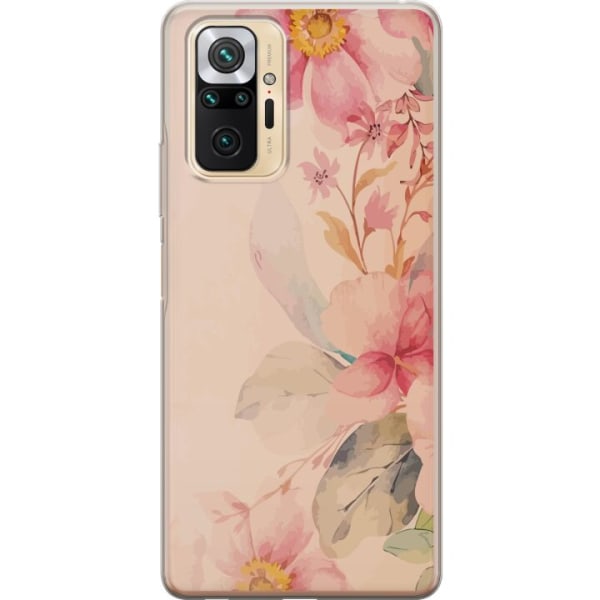Xiaomi Redmi Note 10 Pro Gennemsigtig cover Farverige Blomster