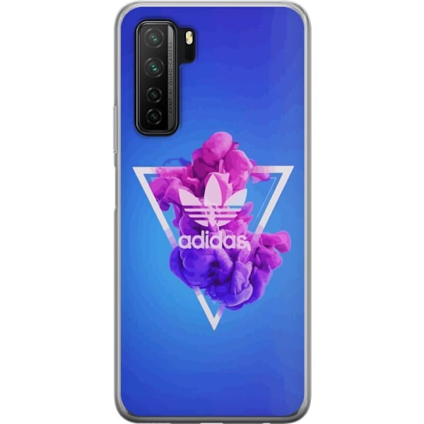 Huawei P40 lite 5G Gjennomsiktig deksel Adidas-inspirert blåt