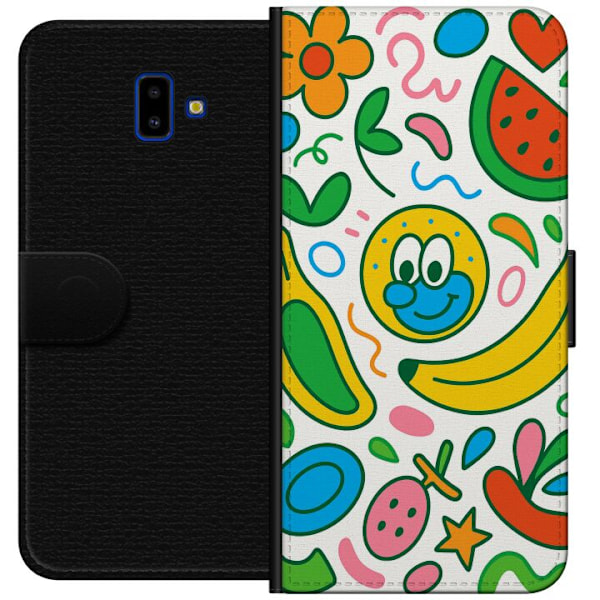 Samsung Galaxy J6+ Tegnebogsetui Sommerfugle Slør