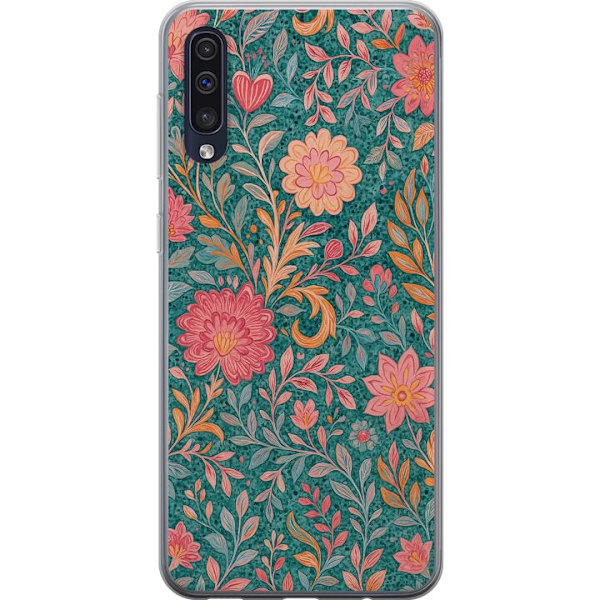 Samsung Galaxy A50 Läpinäkyvä kuori Floral Dream
