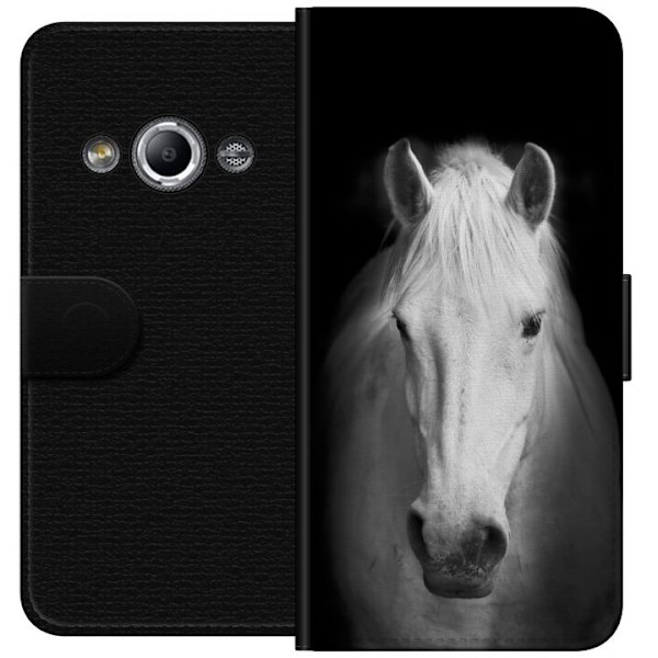 Samsung Galaxy Xcover 3 Tegnebogsetui Hvid Hest