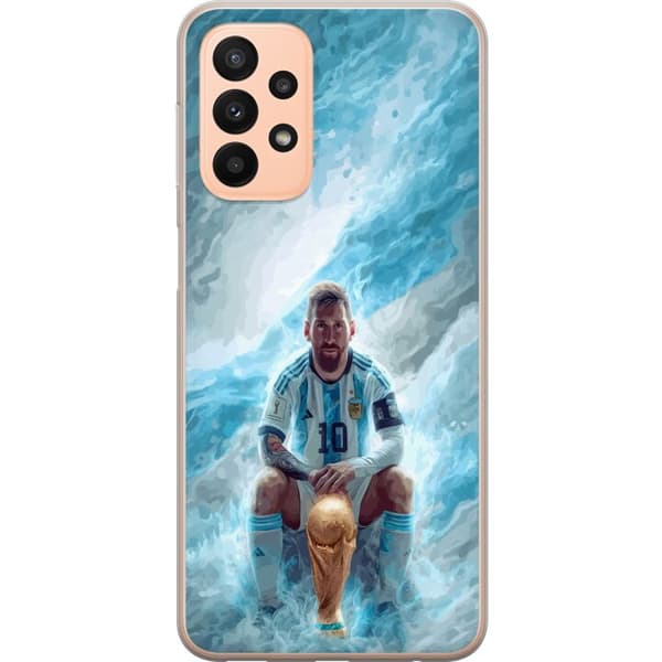 Kompatibelt Mobildeksel til Samsung Galaxy A23 Lionel Messi Världsmästare blå