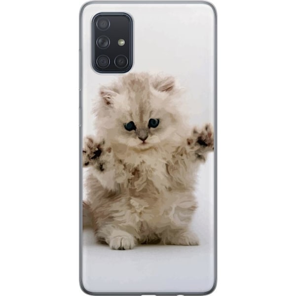 Samsung Galaxy A71 Gjennomsiktig deksel Katt