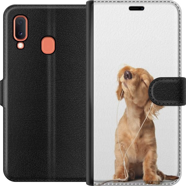 Kompatibelt Plånboksfodral till Samsung Galaxy A20e Hund