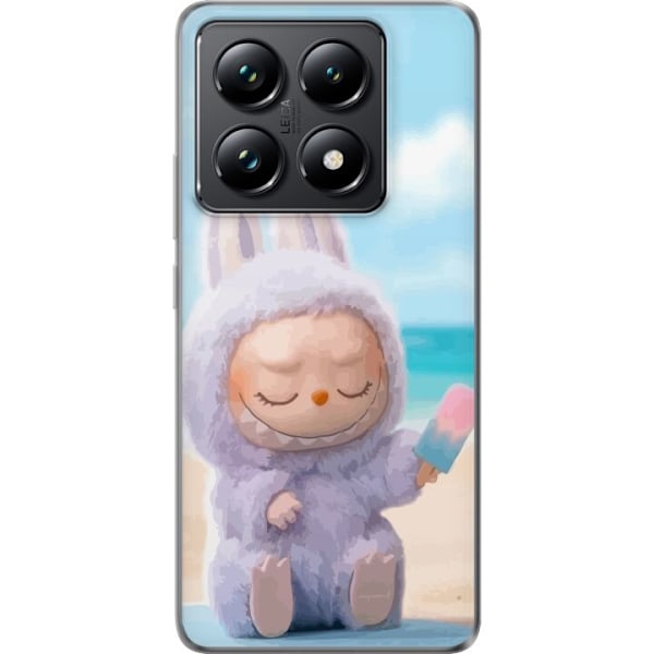 Xiaomi 14T Pro Läpinäkyvä kuori Labubu Vaaleanpunainen Tunnelma