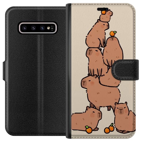 Kompatibelt Lommeboketui til Samsung Galaxy S10+ Kapybara
