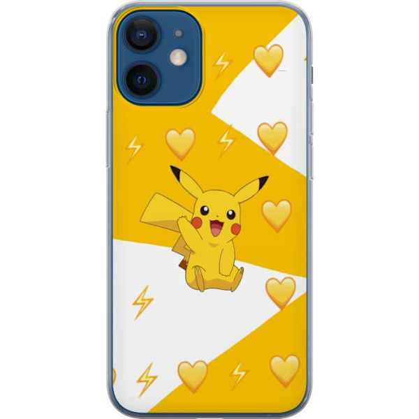 Apple iPhone 12 mini Genomskinligt Skal Pikachu Pokémon Gaming Figur Spelmotiv Populär Ikon Tecknad Serie Pokémon GO Barnklassiker