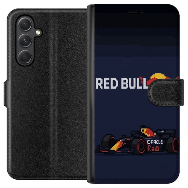 Kompatibel Tegnebogsetui til Samsung Galaxy A35 Pixelracer i retrostil sort