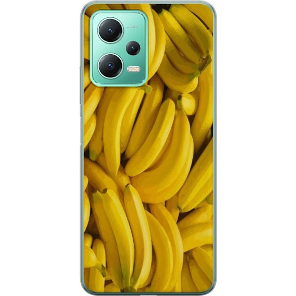 Xiaomi Redmi Note 12 Genomskinligt Skal Banana Pattern – lek