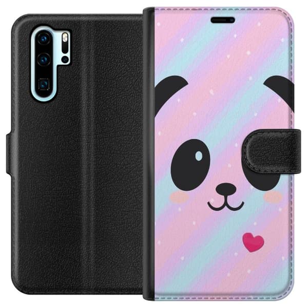 Kompatibelt Lommeboketui til Huawei P30 Pro Regnbue Panda