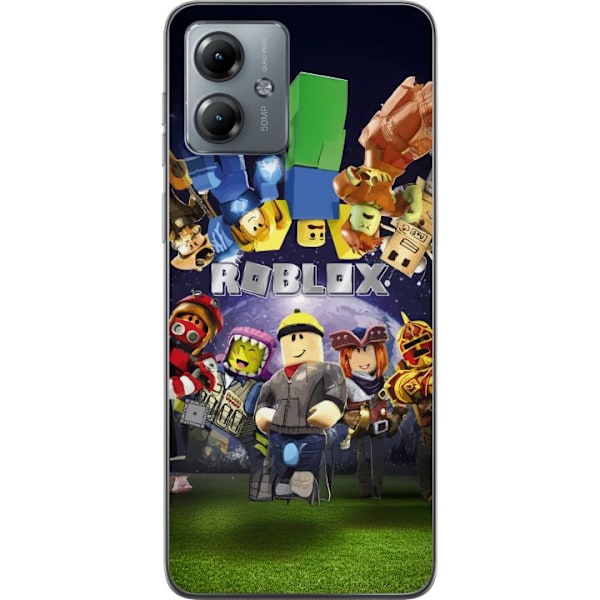 Motorola Moto G14 Läpinäkyvä kuori Roblox Maailma - Pelaamisseikkailu Lapsille ja Nuorille