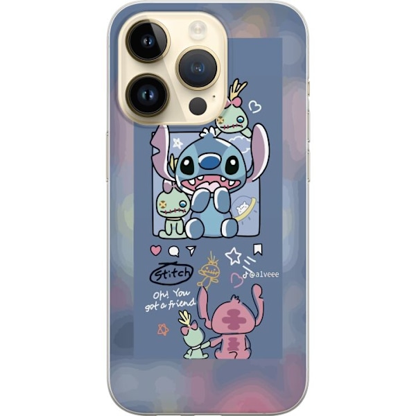 Apple iPhone 14 Pro Läpinäkyvä kuori Stitch Ystävät