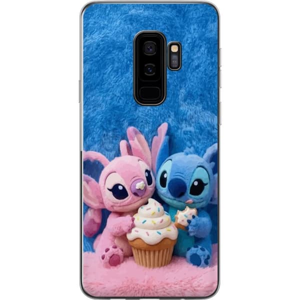 Kompatibel Mobilcover til Samsung Galaxy S9+ Søde blå og lyserøde figurer med stor cupcake og krymmel pink