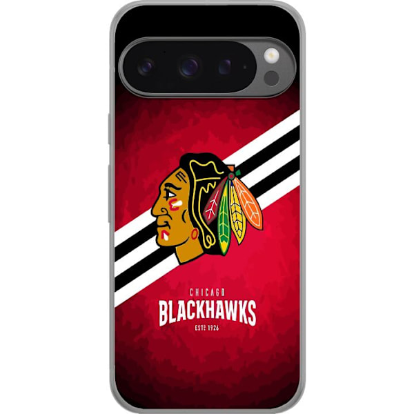 Google Pixel 9 Pro XL Genomskinligt Skal Chicago Blackhawks (N