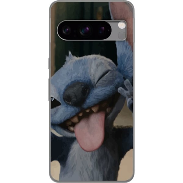 Google Pixel 8 Pro Läpinäkyvä kuori Stitch Söpö Alien - Sininen Suosikki Ulkoavaruudesta