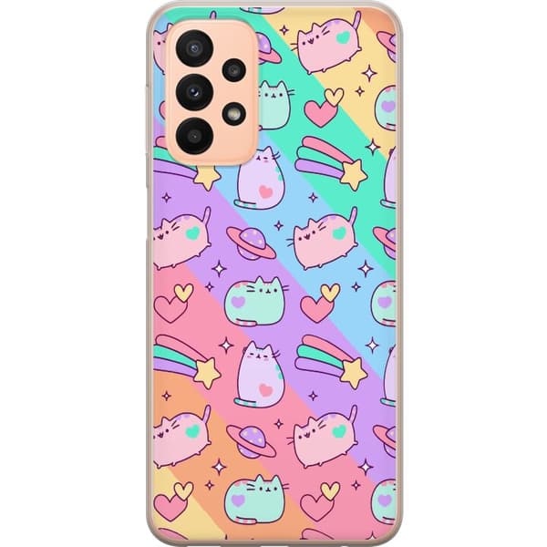 Kompatibelt Mobildeksel til Samsung Galaxy A23 Einhorn Katt
