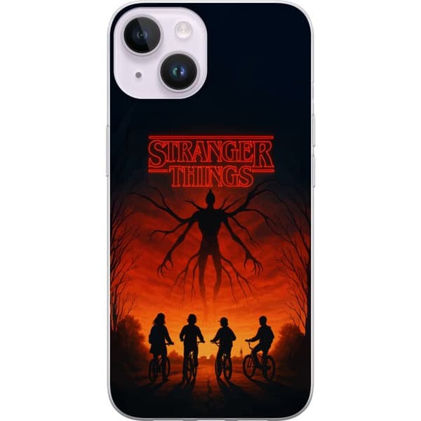 Kompatibelt Mobildeksel til Apple iPhone 15 Stranger Things Eleven Mike Dustin Hawkins eventyr
