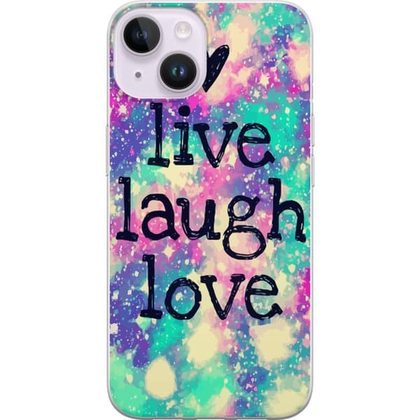 Kompatibelt Mobilskal till Apple iPhone 14 Live Laugh Love