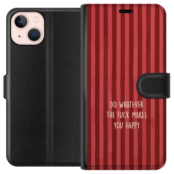 Yhteensopiva Lompakkokotelo Apple iPhone 13 mini Gör det som gör dig glad punainen