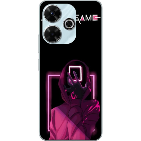 Xiaomi Redmi 13 Gennemsigtig cover Squid Game Tema Populær Serie Motiv Grafisk Ikonisk Design Asiatisk Popkultur Spænding Drama