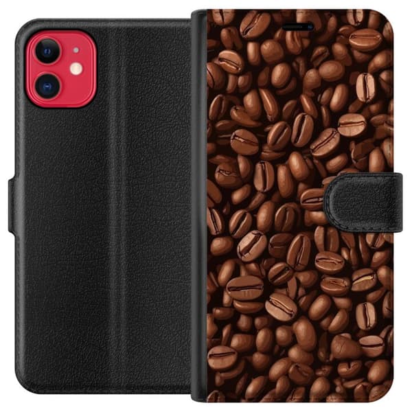 Kompatibelt Plånboksfodral till Apple iPhone 11 Kaffebönor närbild brun