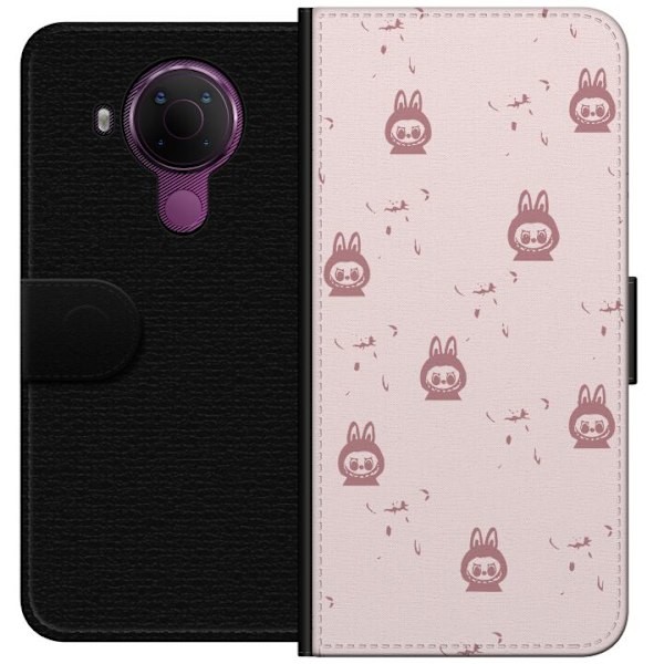 Nokia 5.4 Plånboksfodral Labubu Neon Pop – Neonfärgad pop