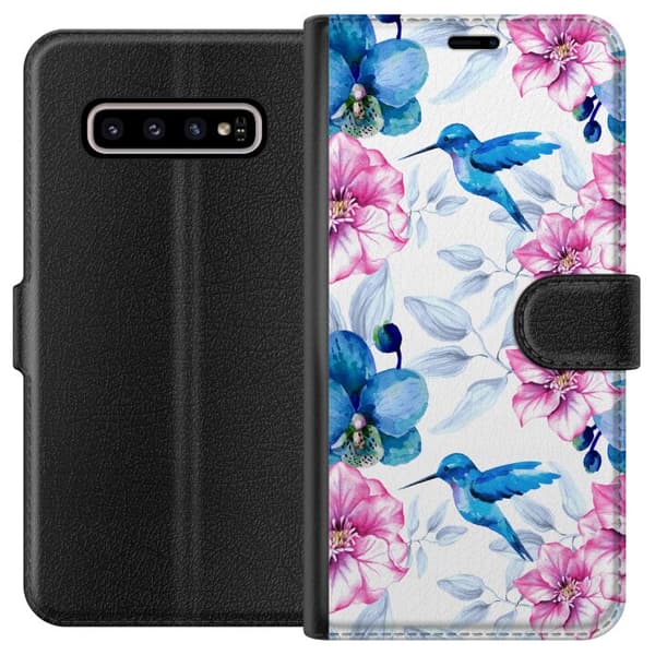 Kompatibelt Lommeboketui til Samsung Galaxy S10+ Kolibri