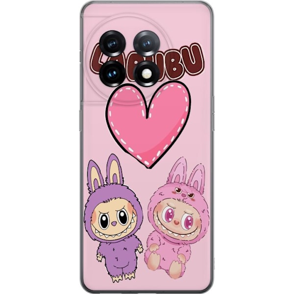 OnePlus 11R Genomskinligt Skal Labubu Pink Monster