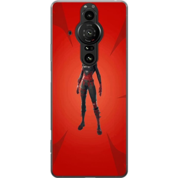 Sony Xperia Pro-I Gjennomsiktig deksel Fortnite - Rød Ridder