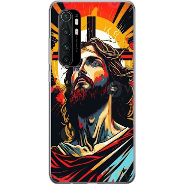 Xiaomi Mi Note 10 Lite Läpinäkyvä kuori Jeesus ja Kortti - uskonnollinen motiivi syvällä symboliikalla