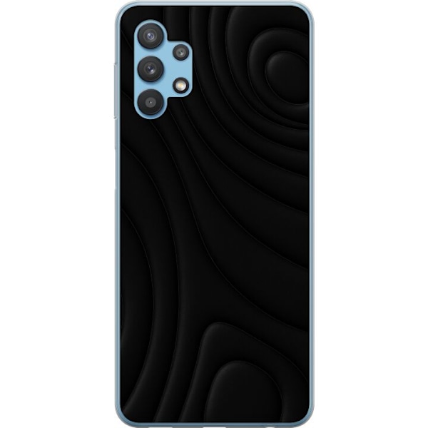 Samsung Galaxy A32 5G Gennemsigtig cover Sorte Bølger