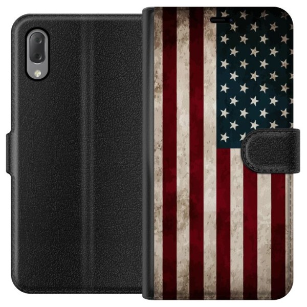 Sony Xperia L3 Plånboksfodral USA Flagga