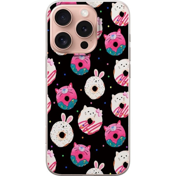 Apple iPhone 16 Pro Gennemsigtig cover Donut Mønster