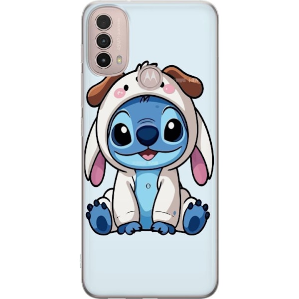 Motorola Moto E40 Läpinäkyvä kuori Stitch Koirapuku Lilo & Stitch Disney Hauska Design Sininen Avaruusolento Sarjakuva Hahmo Suosittu Lapsille Suos