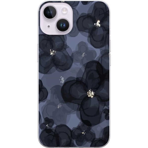 Apple iPhone 15 Genomskinligt Skal Blomsterfält