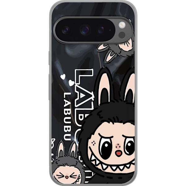 Google Pixel 9 Pro XL Läpinäkyvä kuori <nl>Labubu Black Ene