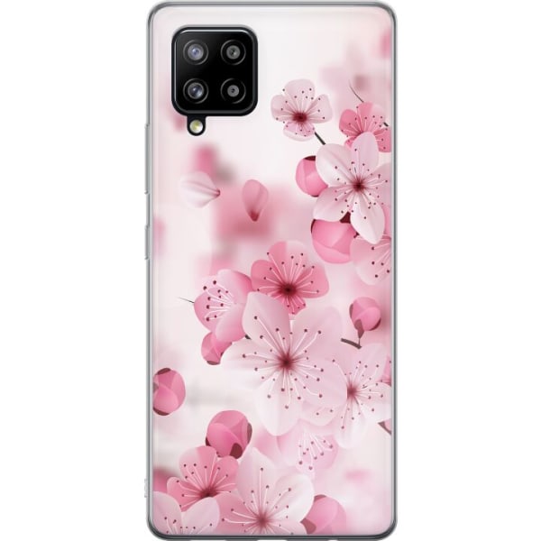 Samsung Galaxy A42 5G Läpinäkyvä kuori Kirsikankukka