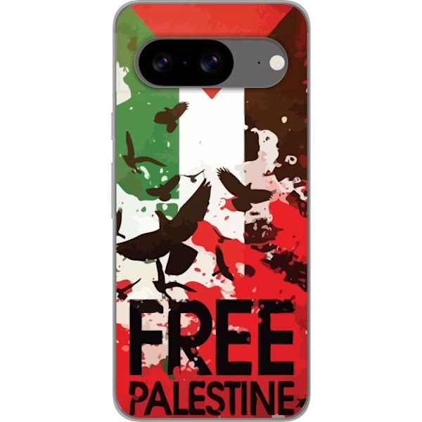 Google Pixel 8 Genomskinligt Skal Free Palestine