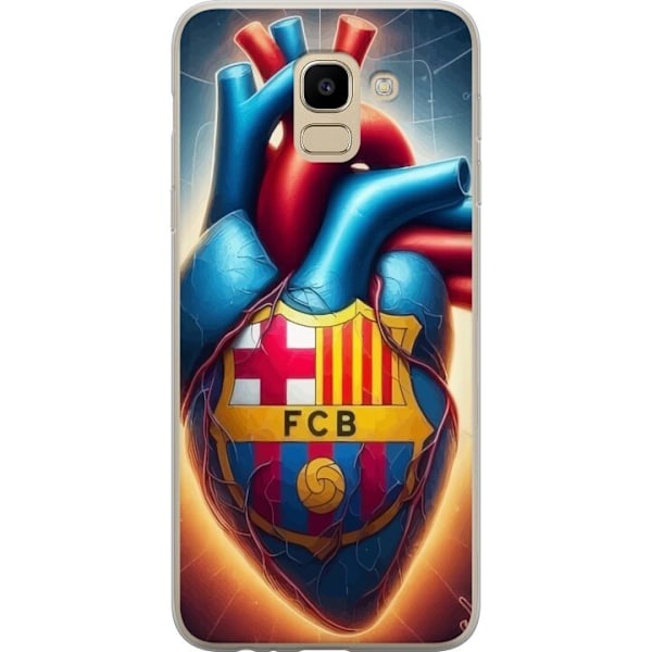 Samsung Galaxy J6 Läpinäkyvä kuori FCB Sydän