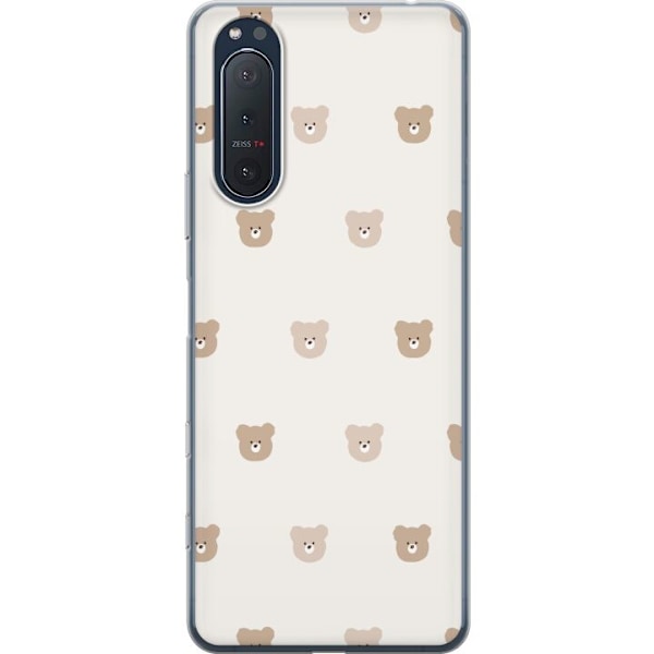 Sony Xperia 5 II Gennemsigtig cover Teddybaggrund - søde tedd