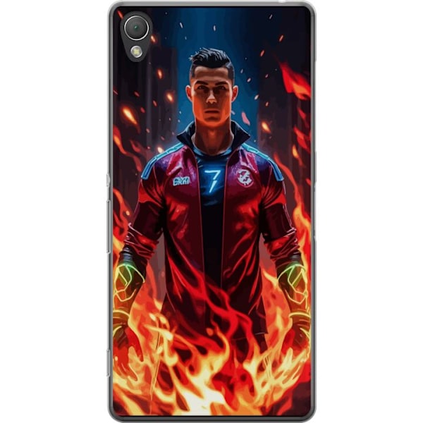 Sony Xperia Z3 Läpinäkyvä kuori Ronaldo Inferno - jalkapall