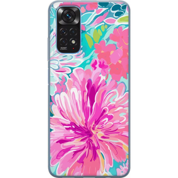Xiaomi Redmi Note 11S Gennemsigtig cover Blomsterrebs