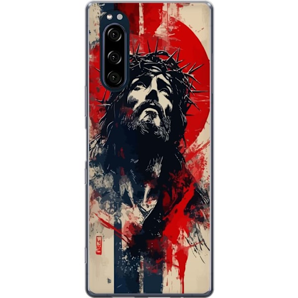 Sony Xperia 5 Läpinäkyvä kuori Jeesus ristillä - kristillinen aihe vahvalla symboliikalla uskosta ja toivosta