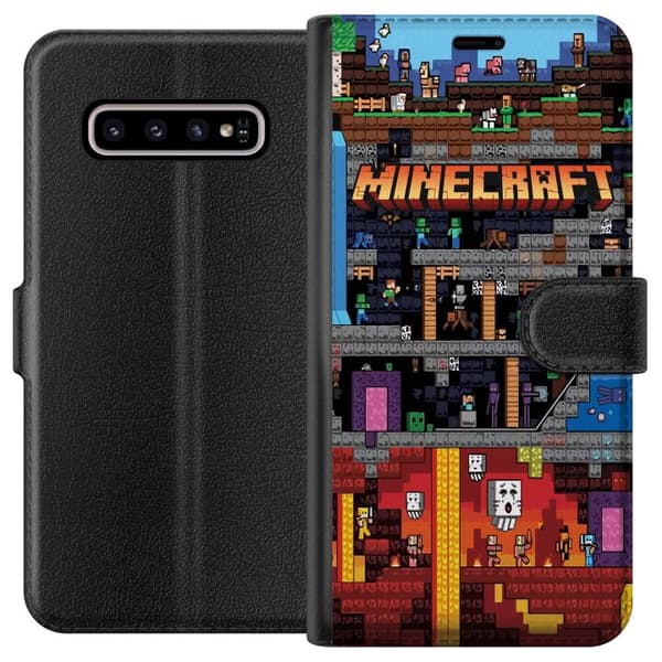 Kompatibelt Lommeboketui til Samsung Galaxy S10+ Minecraft