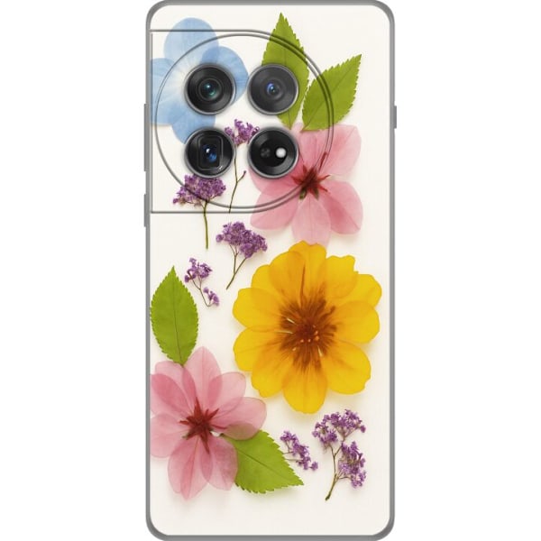 OnePlus 12 Genomskinligt Skal Pressade blommor