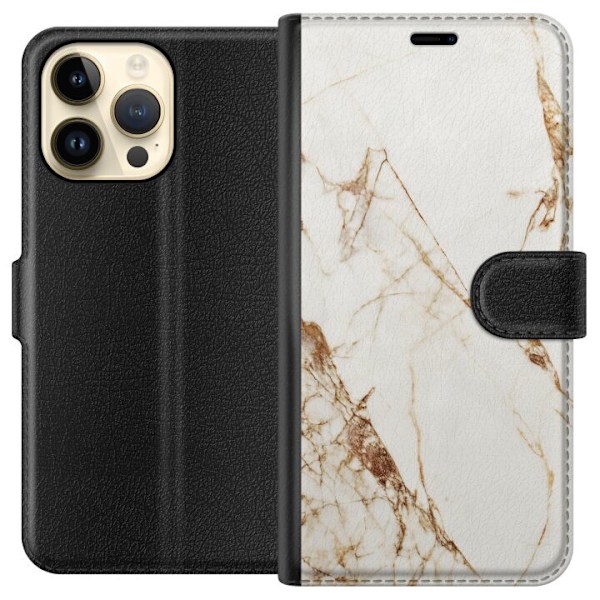 Apple iPhone 15 Pro Max Lommeboketui Hvit marmor