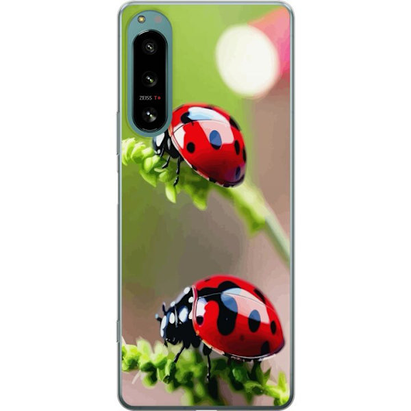 Sony Xperia 5 IV Gennemsigtig cover Ladybug Insekt Held Symbol Naturlig Motiv Populær Grafisk Motiv Dekoration Sommer Tur