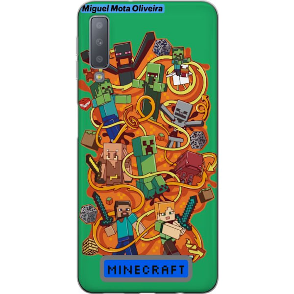 Samsung Galaxy A7 (2018) Genomskinligt Skal Minecraft