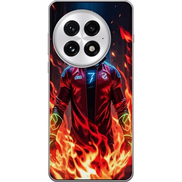 OnePlus 13 Läpinäkyvä kuori Ronaldo Inferno - jalkapallolegenda liekeissä
