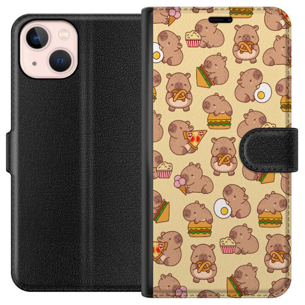 Apple iPhone 13 Lompakkokotelo Kawaii capybara puhelinkotelo useilla söpöillä hahmoilla